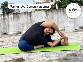 Parivrtta Janu Sirsasana Yoga Head to Knee Pose